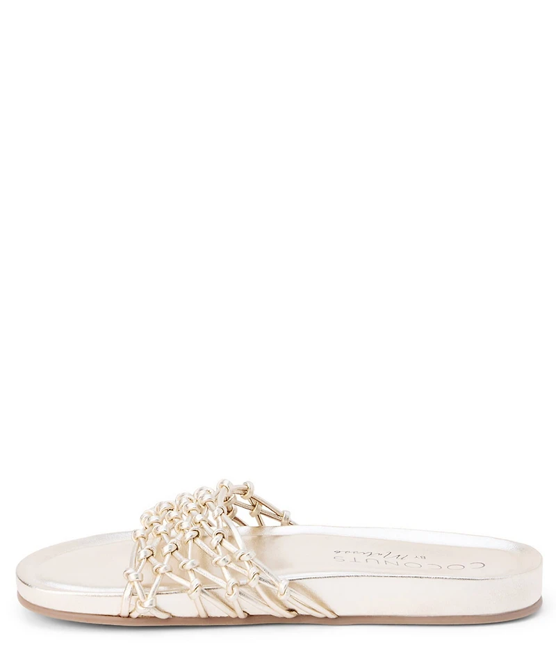 Matisse Harvey Leather Knotted Footbed Slide Sandals