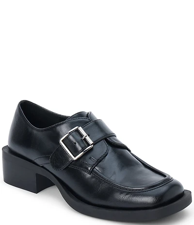 Matisse Hilary Monk Strap Hardware Square Toe Loafers