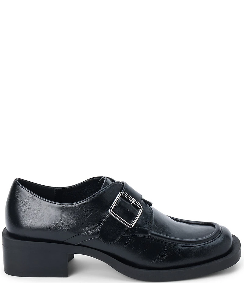 Matisse Hilary Monk Strap Hardware Square Toe Loafers
