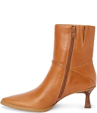Matisse Ilana Leather Micro Buckle Detail Kitten Heel Booties