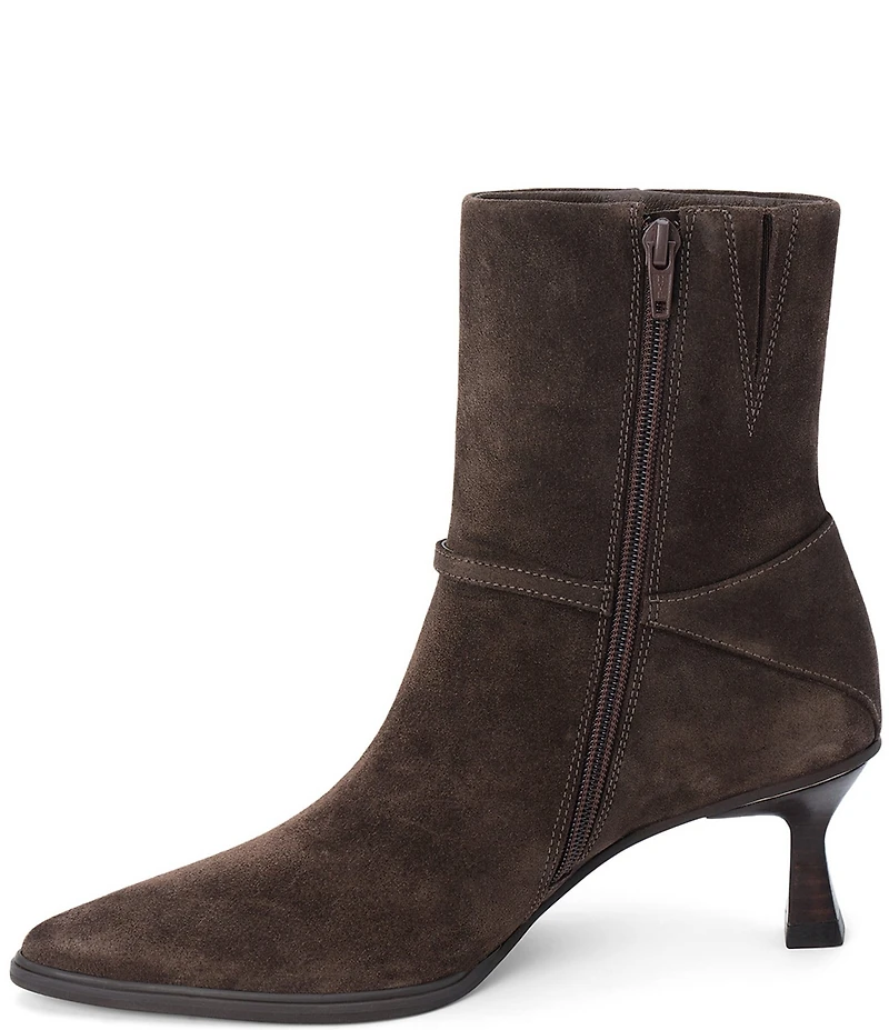 Matisse Ilana Suede Micro Buckle Detail Kitten Heel Booties
