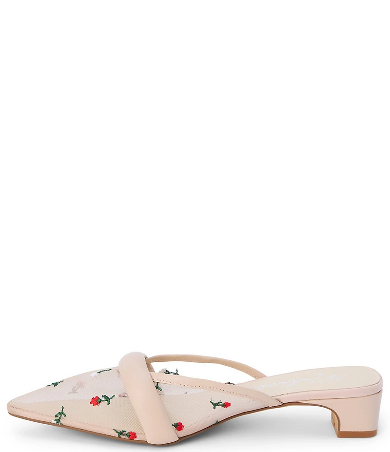 Matisse Kellan Floral Mesh Pointed Toe Mules