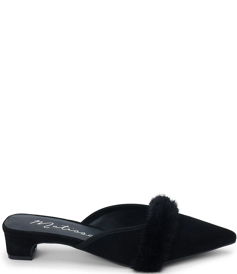 Matisse Kellan Suede and Faux Fur Mules