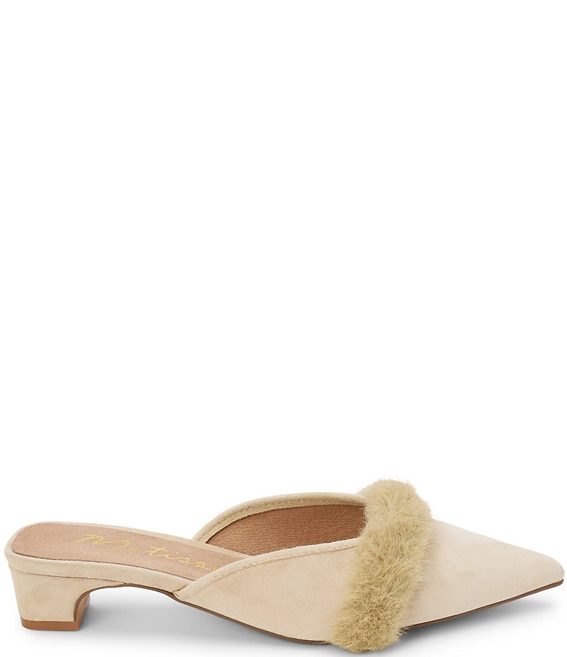 Matisse Kellan Suede and Faux Fur Mules