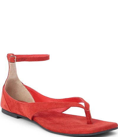 Matisse Kerry Suede Ankle Strap Thong Sandals