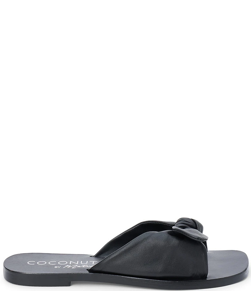 Matisse Mackenzie Leather Bow Knot Slide Sandals