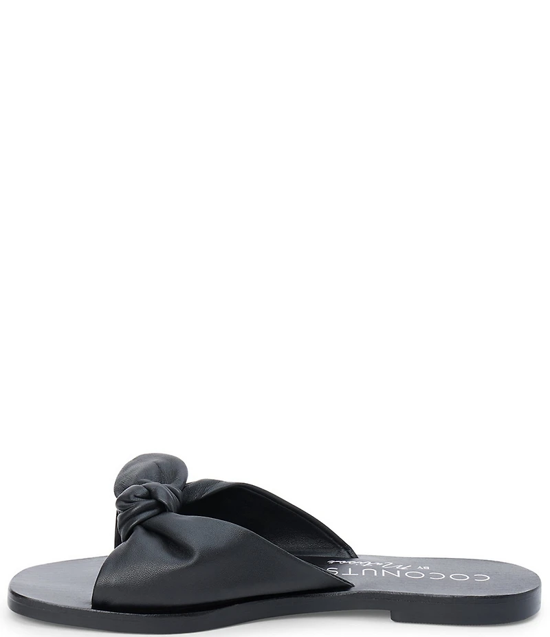 Matisse Mackenzie Leather Bow Knot Slide Sandals
