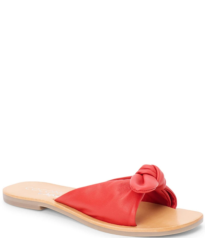 Matisse Mackenzie Leather Bow Knot Slide Sandals