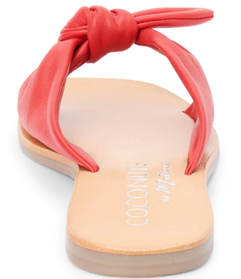 Matisse Mackenzie Leather Bow Knot Slide Sandals