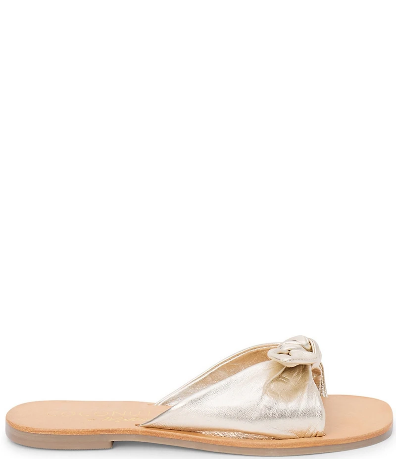 Matisse Mackenzie Leather Bow Knot Slide Sandals