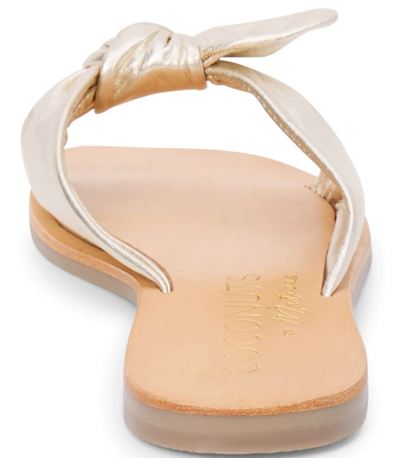 Matisse Mackenzie Leather Bow Knot Slide Sandals