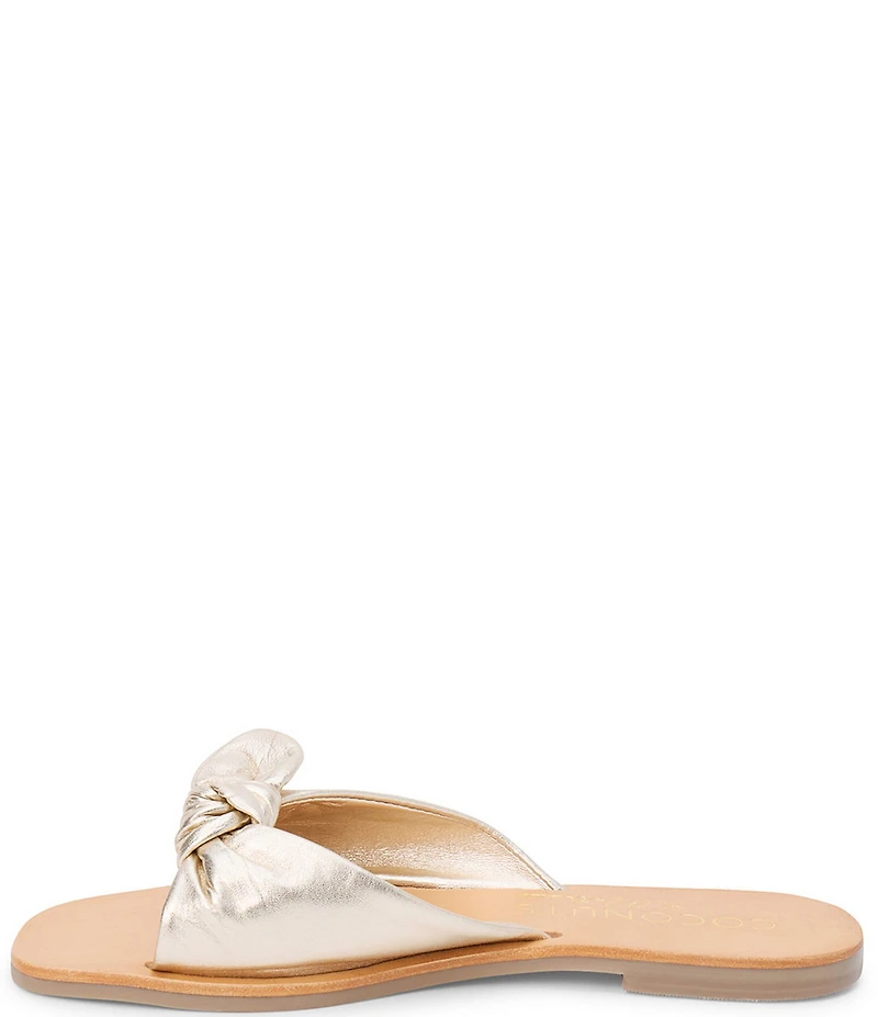 Matisse Mackenzie Leather Bow Knot Slide Sandals