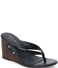 Matisse Maryland Leather Wedge Thong Sandals