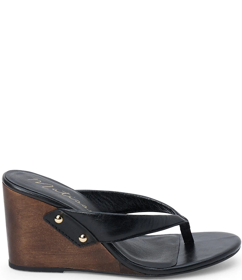 Matisse Maryland Leather Wedge Thong Sandals