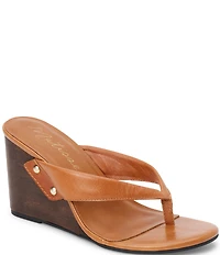 Matisse Maryland Leather Wedge Thong Sandals