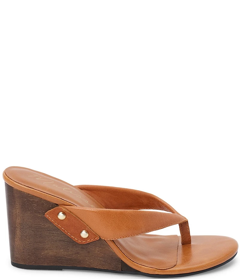 Matisse Maryland Leather Wedge Thong Sandals