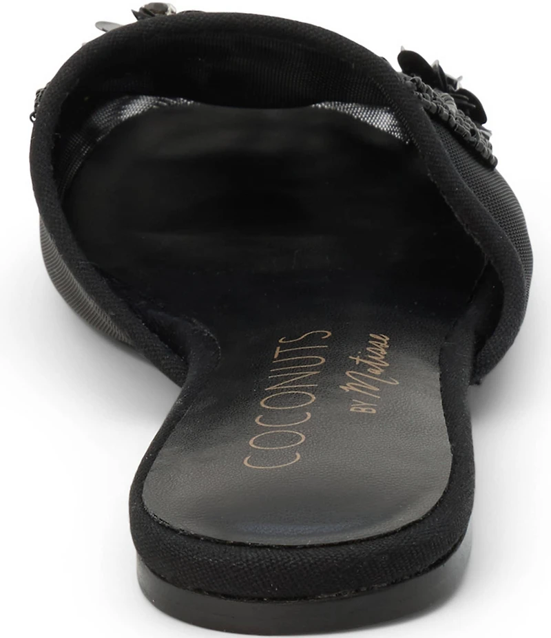 Matisse Maven Floral Applique Mesh Flat Mules