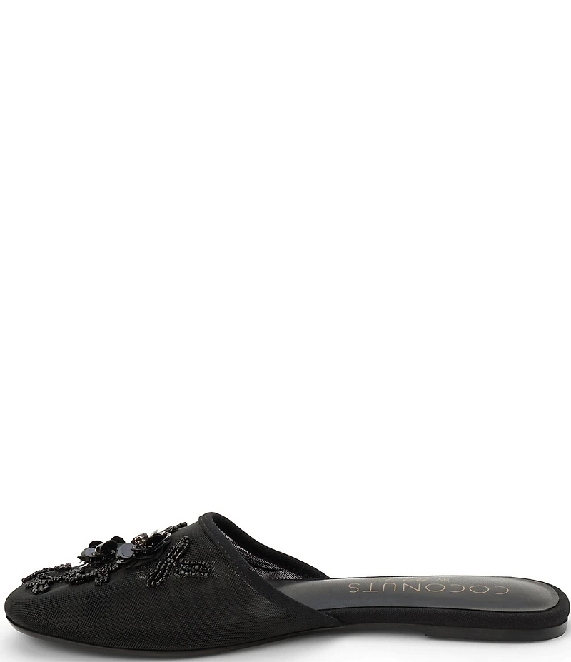 Matisse Maven Floral Applique Mesh Flat Mules