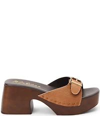 Matisse Miramar Calf Hair Platform Block Heel Slide Sandals