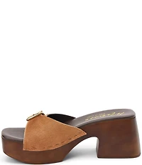 Matisse Miramar Calf Hair Platform Block Heel Slide Sandals