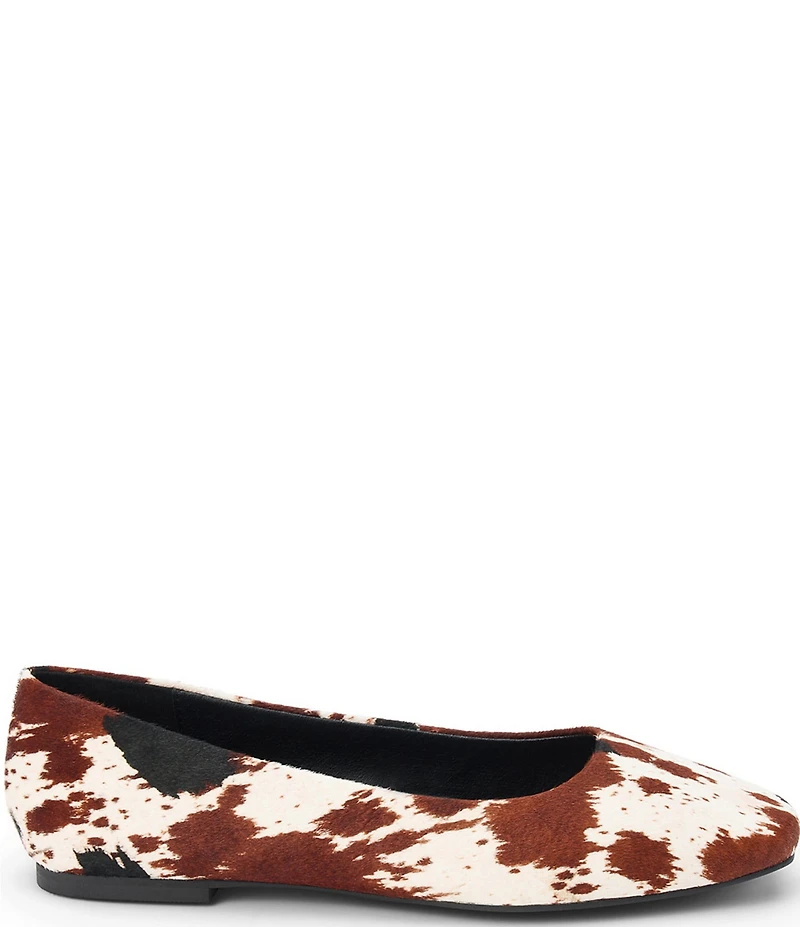 Matisse Phillip Cow Print Calf Hair Ballet Flats