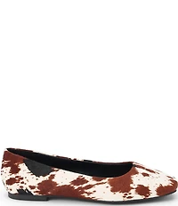 Matisse Phillip Cow Print Calf Hair Ballet Flats