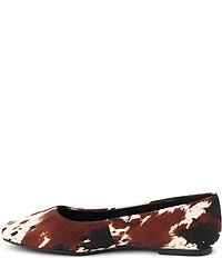 Matisse Phillip Cow Print Calf Hair Ballet Flats