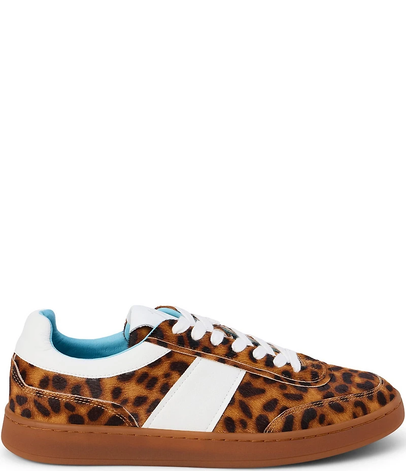 Matisse Quincy Leopard Print Calf Hair Lace Up Sneakers