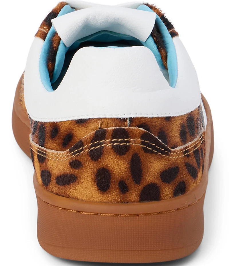 Matisse Quincy Leopard Print Calf Hair Lace Up Sneakers