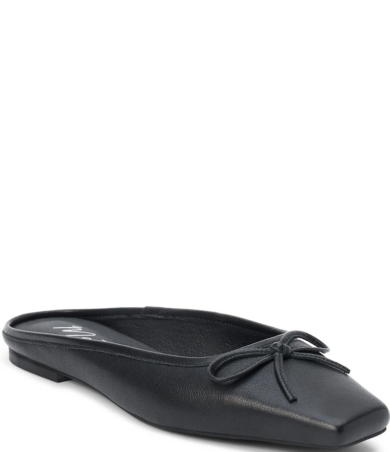 Matisse Remy Leather Square Toe Bow Mules