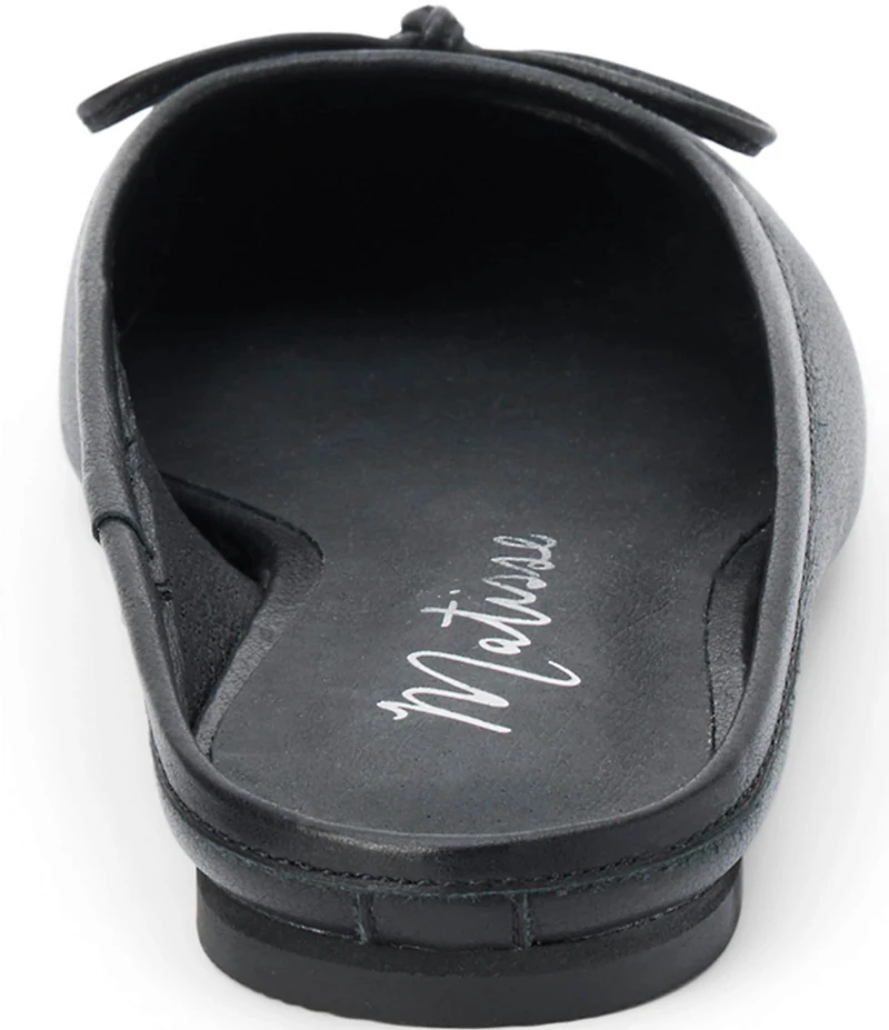 Matisse Remy Leather Square Toe Bow Mules