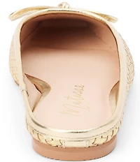 Matisse Remy Woven Leather Square Toe Bow Mules