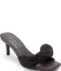 Matisse Uptown Leopard Print Fabric Bow Dress Slide Sandals