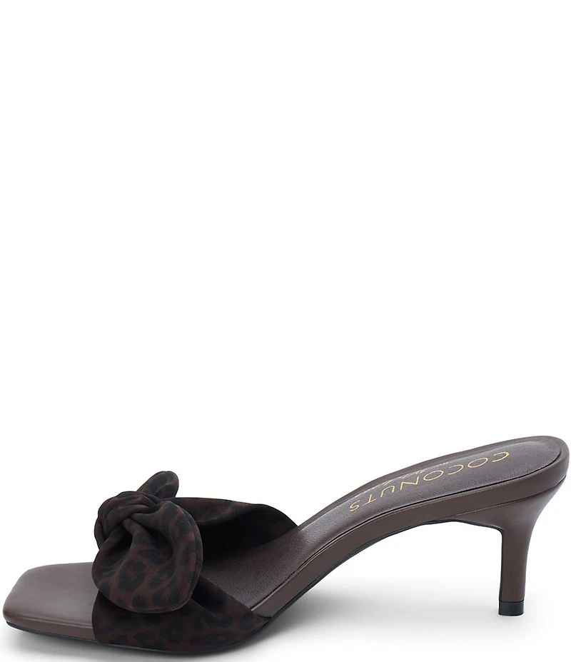 Matisse Uptown Leopard Print Fabric Bow Dress Slide Sandals