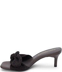 Matisse Uptown Leopard Print Fabric Bow Dress Slide Sandals