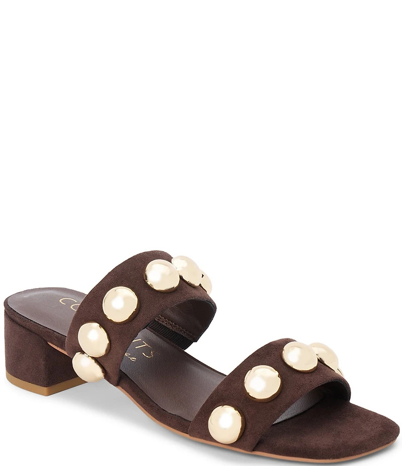 Matisse Venus Suede Fabric Dome Ornament Dress Slide Sandals