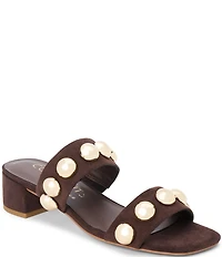 Matisse Venus Suede Fabric Dome Ornament Dress Slide Sandals