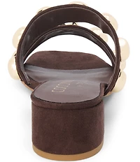 Matisse Venus Suede Fabric Dome Ornament Dress Slide Sandals