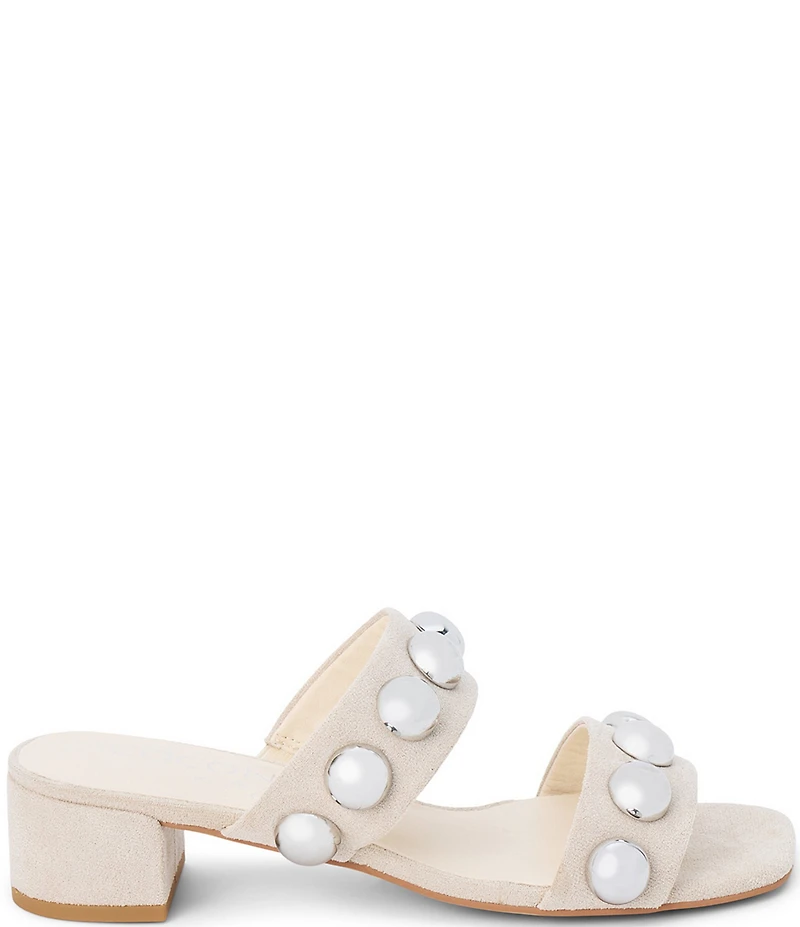 Matisse Venus Suede Fabric Dome Ornament Dress Slide Sandals