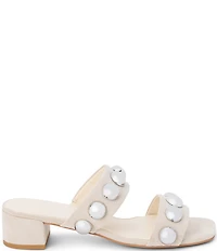 Matisse Venus Suede Fabric Dome Ornament Dress Slide Sandals