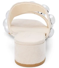 Matisse Venus Suede Fabric Dome Ornament Dress Slide Sandals