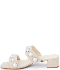 Matisse Venus Suede Fabric Dome Ornament Dress Slide Sandals