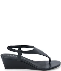Matisse Westport Leather Slingback Thong Wedge Sandals