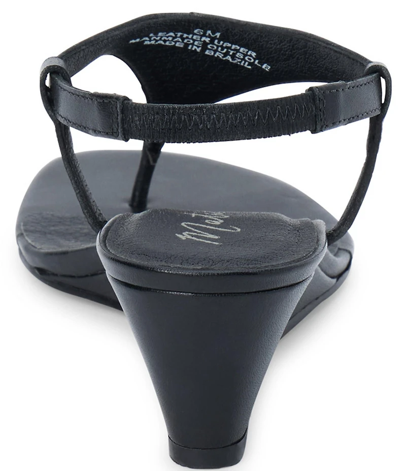 Matisse Westport Leather Slingback Thong Wedge Sandals