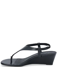 Matisse Westport Leather Slingback Thong Wedge Sandals