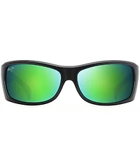 Maui Jim Equator PolarizedPlus2® Wrap 64.5mm Mirrored Sunglasses