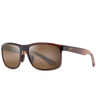 Maui Jim Unisex Huelo 58mm PolarizedPlus2® Rectangle Sunglasses