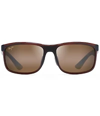 Maui Jim Unisex Huelo 58mm PolarizedPlus2® Rectangle Sunglasses