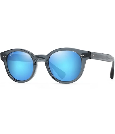 Maui Jim Unisex Joy Ride PolarizedPlus2® Round Transparent 49mm Sunglasses