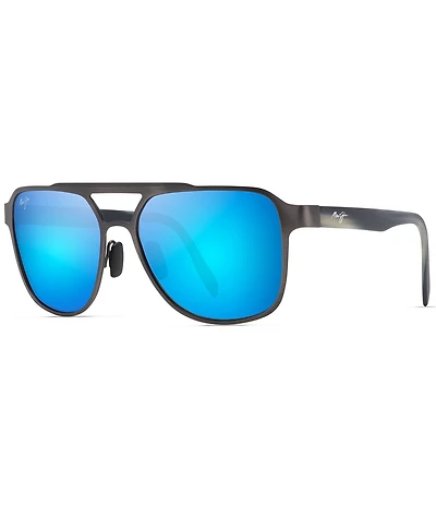Maui Jim Men's 2nd Reef PolarizedPlus2® 59mm Mirrored Aviator Sunglasses
